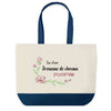 Sac de shopping bleu Dresseuse de Chevaux d'exception
