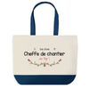 Sac de shopping bleu Cheffe de Chantier au Top