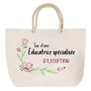 Sac Fête des Mères Mamie Famille Idée Cadeau anniversaire Noël Travail Boulot Métier Départ Retraite Collègue Femme cabas shopping plage