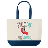 Sac de shopping bleu J'peux pas Nourrice