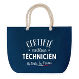 Sac de plage Bleu anse corde Certifié meilleur Technicien