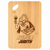 Planche bambou gravée personnalisée femme idée cadeau Fête des Mères apéro 30×20 prénom cuisine plateau fromage anniversaire noel maman mamie