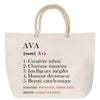 Sac Fête des Mères Mamie Famille Idée Cadeau anniversaire Noël Travail Boulot Métier Départ Retraite Collègue Femme cabas shopping plage