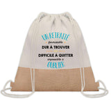 Sac Fête des Pères Papi Papa Cadeau anniversaire Noël Travail Boulot Métier Départ Retraite Collègue Homme cabas shopping plage