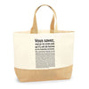 Sac Jute Fête des Mères Fêtes des Pères Mamie Papi Famille Idée Cadeau anniversaire Noël Travail Boulot Métier Départ Retraite Collègue Femme Homme