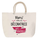 Sac Fête des Mères Mamie Famille Idée Cadeau anniversaire Noël Travail Boulot Métier Départ Retraite Collègue Femme cabas shopping plage