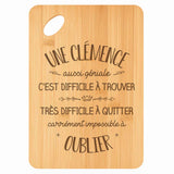 Planche bambou gravée personnalisée femme idée cadeau Fête des Mères apéro 30×20 prénom cuisine plateau fromage anniversaire noel maman mamie