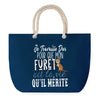 Sac de plage Bleu anse corde Furet Travailler Dur