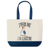 Sac de shopping bleu J'peux pas Slackline