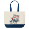 Sac de shopping bleu Coiffeuse Koala à la Plage