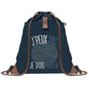 sac a dos bleu coton recycle avec pochette idee cadeau originale pour collegue ami prof ou membre de la famille cadeau mixte noel anniversaire secret santa ou depart au travail sac leger pratique et ecologique design breton moderne