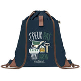 sac a dos bleu coton recycle avec pochette idee cadeau originale pour collegue ami prof ou membre de la famille cadeau mixte noel anniversaire secret santa ou depart au travail sac leger pratique et ecologique design breton moderne