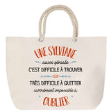 Sac Fête des Mères Mamie Famille Idée Cadeau anniversaire Noël Travail Boulot Métier Départ Retraite Collègue Femme cabas shopping plage