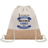 Sac Fête des Pères Papi Papa Cadeau anniversaire Noël Travail Boulot Métier Départ Retraite Collègue Homme cabas shopping plage