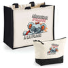 Cabas femme sac plage ou shopping tote bag pochette trousse Idée cadeau original pour anniversaire Noël travail départ retraite collègue famille fete des mères maman mamie