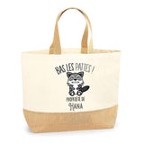 Sac Jute Fête des Mères Fêtes des Pères Mamie Papi Famille Idée Cadeau anniversaire Noël Travail Boulot Métier Départ Retraite Collègue Femme Homme