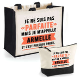 Cabas femme sac plage ou shopping tote bag pochette trousse Idée cadeau original pour anniversaire Noël travail départ retraite collègue famille fete des mères maman mamie