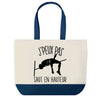 Sac de shopping bleu J'peux pas Saut En Hauteur