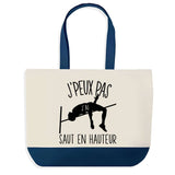 Sac de shopping bleu J'peux pas Saut En Hauteur