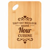 Planche bambou gravée personnalisée femme idée cadeau Fête des Mères apéro 30×20 prénom cuisine plateau fromage anniversaire noel maman mamie