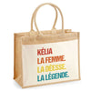 Sac Fête des Mères Mamie MAman Soeur Femme Famille Idée Cadeau anniversaire Noël Travail Boulot Métier Départ Retraite Collègue Femme cabas shopping plage