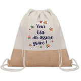 Sac Fête des Mères Mamie Famille Idée Cadeau anniversaire Noël Travail Boulot Métier Départ Retraite Collègue Femme cabas shopping plage