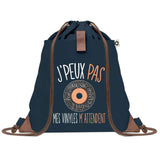 sac a dos bleu coton recycle avec pochette idee cadeau originale pour collegue ami prof ou membre de la famille cadeau mixte noel anniversaire secret santa ou depart au travail sac leger pratique et ecologique design breton moderne