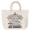 Sac Fête des Mères Mamie Famille Idée Cadeau anniversaire Noël Travail Boulot Métier Départ Retraite Collègue Femme cabas shopping plage