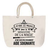 Sac Fête des Mères Mamie Famille Idée Cadeau anniversaire Noël Travail Boulot Métier Départ Retraite Collègue Femme cabas shopping plage