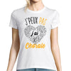 T-shirt Femme Je peux pas j'ai chorale Blanc - Planetee