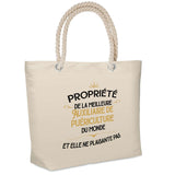 Sac Fête des Mères Mamie Famille Idée Cadeau anniversaire Noël Travail Boulot Métier Départ Retraite Collègue Femme cabas shopping plage