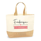 Sac Jute Fête des Mères Fêtes des Pères Mamie Papi Famille Idée Cadeau anniversaire Noël Travail Boulot Métier Départ Retraite Collègue Femme Homme