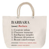 Sac Fête des Mères Mamie Famille Idée Cadeau anniversaire Noël Travail Boulot Métier Départ Retraite Collègue Femme cabas shopping plage
