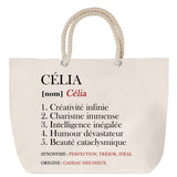 Sac Fête des Mères Mamie Famille Idée Cadeau anniversaire Noël Travail Boulot Métier Départ Retraite Collègue Femme cabas shopping plage