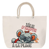Sac Fête des Mères Mamie Famille Idée Cadeau anniversaire Noël Travail Boulot Métier Départ Retraite Collègue Femme cabas shopping plage