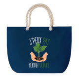 Sac de plage Bleu anse corde J'peux Pas Permaculture
