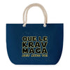 Sac de plage Bleu anse corde Krav Maga soit avec toi