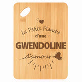 Planche bambou gravée personnalisée femme idée cadeau Fête des Mères apéro 30×20 prénom cuisine plateau fromage anniversaire noel maman mamie