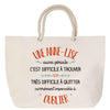 Sac Fête des Mères Mamie Famille Idée Cadeau anniversaire Noël Travail Boulot Métier Départ Retraite Collègue Femme cabas shopping plage
