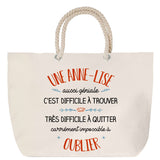 Sac Fête des Mères Mamie Famille Idée Cadeau anniversaire Noël Travail Boulot Métier Départ Retraite Collègue Femme cabas shopping plage