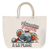Sac Fête des Mères Mamie Famille Idée Cadeau anniversaire Noël Travail Boulot Métier Départ Retraite Collègue Femme cabas shopping plage