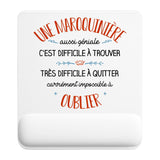 Tapis de souris ergonomique avec repose-poignet, accessoire bureau pour femme et homme, fête des pères, cadeau pas cher, idée cadeau fête des mères, secret santa, départ à la retraite, télétravail et gaming