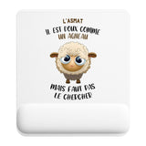 Tapis de souris ergonomique avec repose-poignet, accessoire bureau pour femme et homme, fête des pères, cadeau pas cher, idée cadeau fête des mères, secret santa, départ à la retraite, télétravail et gaming