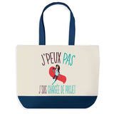 Sac de shopping bleu J'peux pas Chargée de Projet