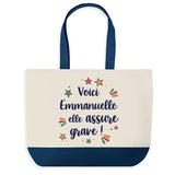 Sac Fête des Mères Mamie Famille Idée Cadeau anniversaire Noël Travail Boulot Métier Départ Retraite Collègue Femme cabas shopping plage