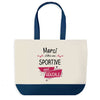 Sac de shopping bleu Merci Sportive Géniale