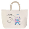 Sac Fête des Mères Mamie Famille Idée Cadeau anniversaire Noël Travail Boulot Métier Départ Retraite Collègue Femme cabas shopping plage