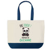 Sac de shopping bleu Suzanne Pas Touche Panda