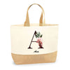 Sac Jute Fête des Mères Fêtes des Pères Mamie Papi Famille Idée Cadeau anniversaire Noël Travail Boulot Métier Départ Retraite Collègue Femme Homme