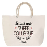 Sac Fête des Mères Mamie Famille Idée Cadeau anniversaire Noël Travail Boulot Métier Départ Retraite Collègue Femme cabas shopping plage